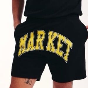 Market Arc Logo Front Fleece Track Shorts Size M